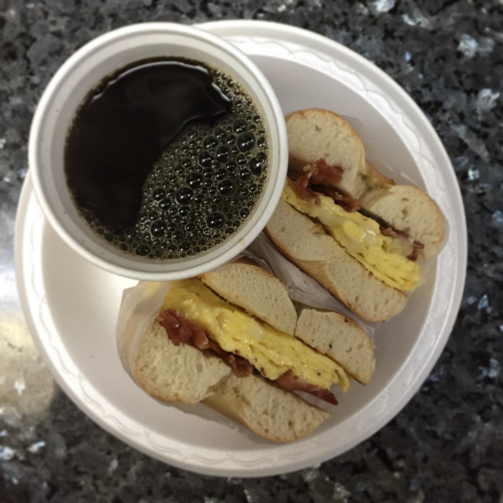 Coffee Breakfast Bagel Sandwich