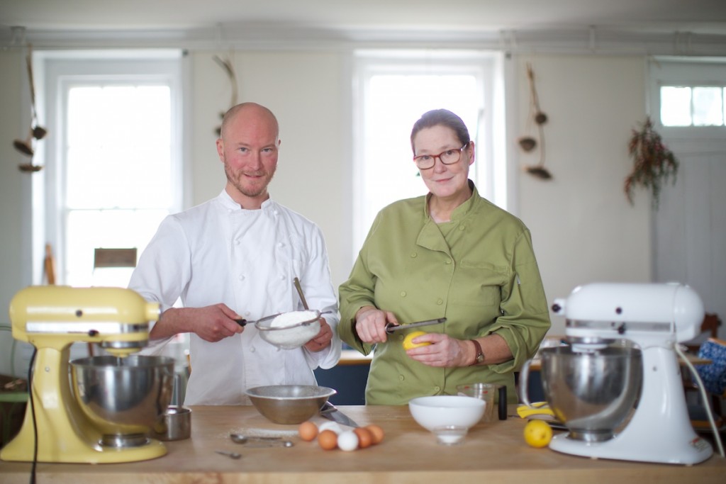 The Farm Cooking School's Chefs Ian Knauer & Shelley Wiseman (photo by Guy Ambrosino, courtesy of The Farm Cooking School)
