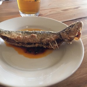 Fried Sardine at American Sardine Bar for our 2017 BBoys Event (photo by Lee Porter)